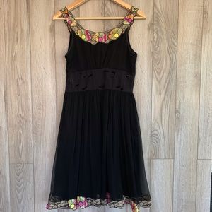 RARE Catherine Malandrino Chiffon Cut Out Dress